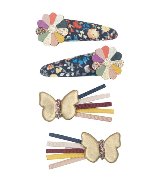 Mimi & Lula Saç Toka Set (4 Adet) // Winter Ivy Butterfly