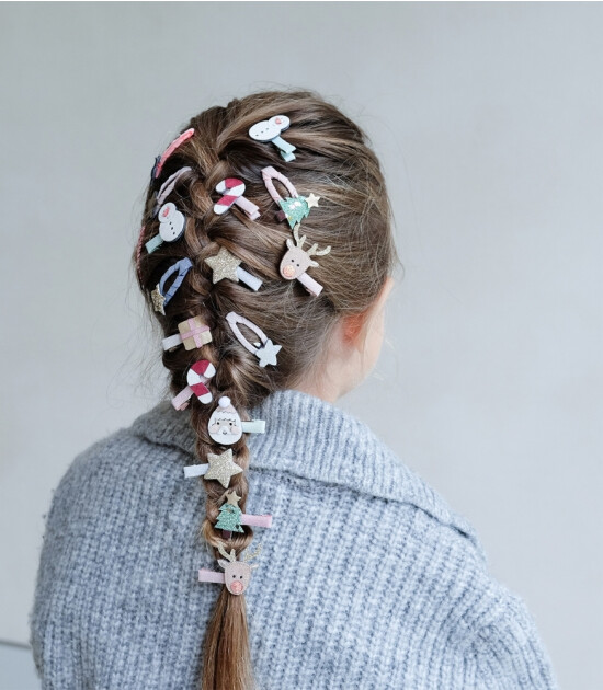 Mimi & Lula Mini Saç Toka Set (8 Adet) // Reindeer