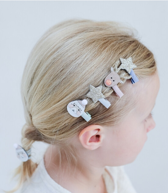 Mimi & Lula Mini Saç Toka Set (8 Adet) // Reindeer