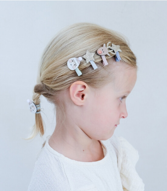 Mimi & Lula Mini Saç Toka Set (8 Adet) // Reindeer