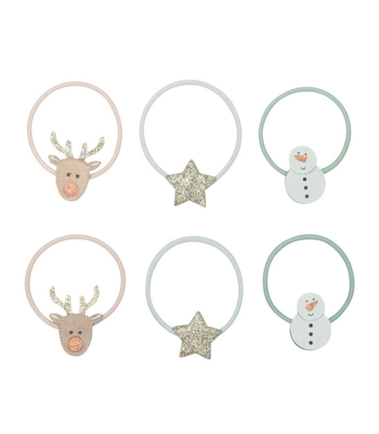 Mimi & Lula Lastik Saç Toka Set (6 Adet) // Reindeer