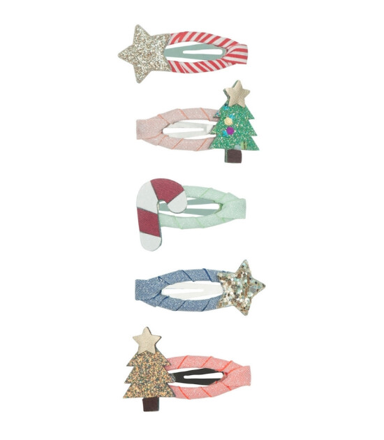 Mimi & Lula Mini Saç Toka Set (5 Adet) // Christmas
