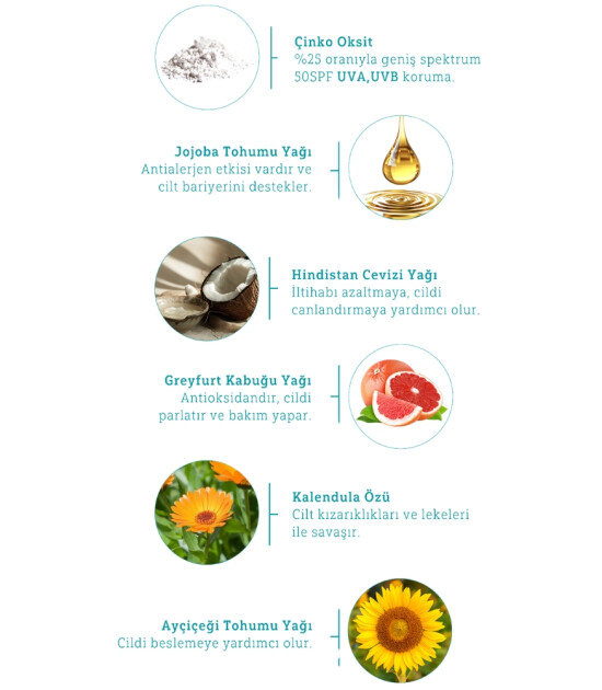 Minela Care 100% Organik Mineral Filtreli Yüz ve Vücut Güneş Kremi (50 SPF)