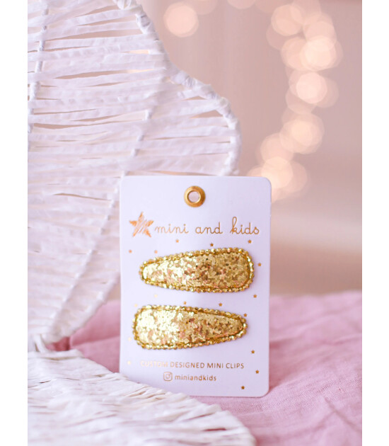 Mini & Kids Mini Klips Toka // Glitter Gold