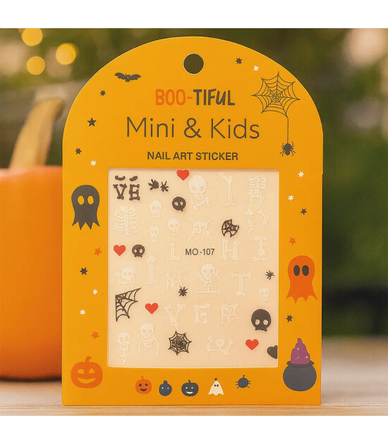 Mini & Kids Nail Sticker Halloween // Skeleton