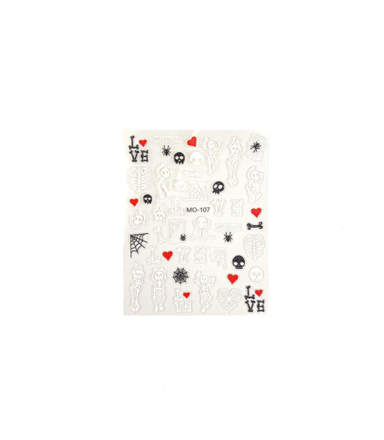 Mini & Kids Nail Sticker Halloween // Skeleton