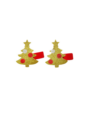 Mini & Kids Saç Tokası Christmas // Gold Tree