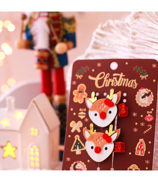 Mini & Kids Sa&ccedil; Tokası Christmas // Baby Reindeer