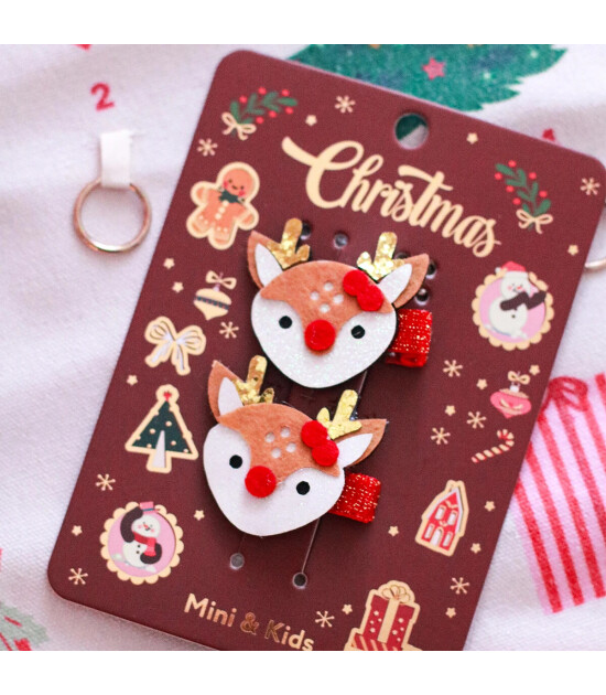 Mini & Kids Sa&ccedil; Tokası Christmas // Baby Reindeer