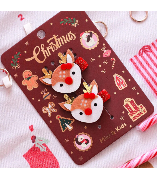 Mini & Kids Sa&ccedil; Tokası Christmas // Baby Reindeer