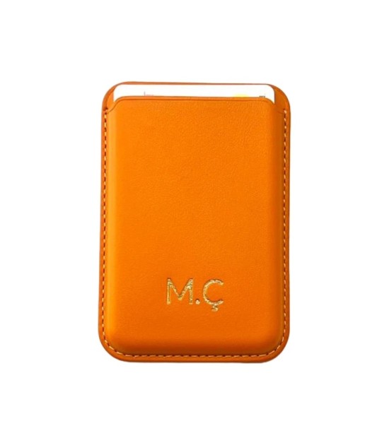 Mini & Kids MagSafe Deri Kartlık // Turuncu