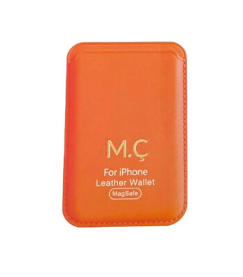 Mini & Kids MagSafe Deri Kartlık // Turuncu