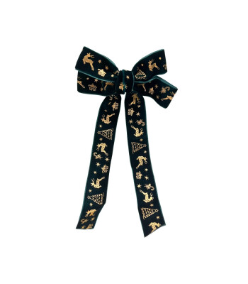 Mini & Kids Kadife Fiyonk Toka // Green Bow