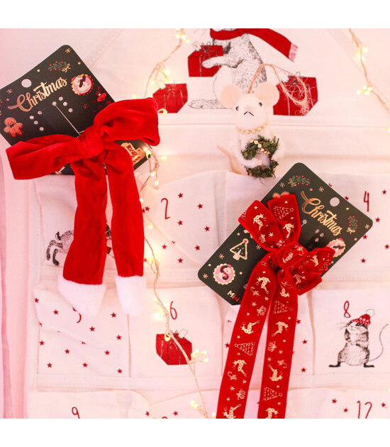 Mini & Kids Kadife Toka Christmas // Velvet Bow