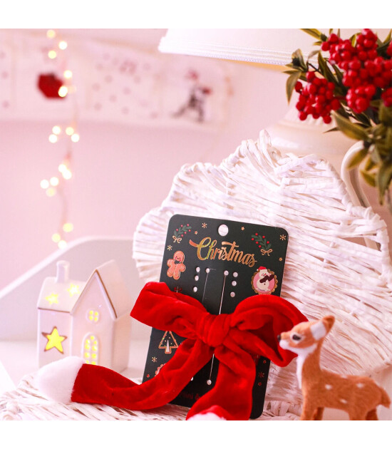 Mini & Kids Kadife Toka Christmas // Velvet Bow