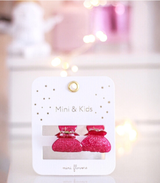 Mini & Kids Simli Akrilik Toka // Fuşya