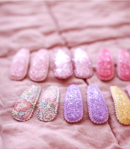 Mini & Kids Mini Klips Toka // Glitter Fuşya