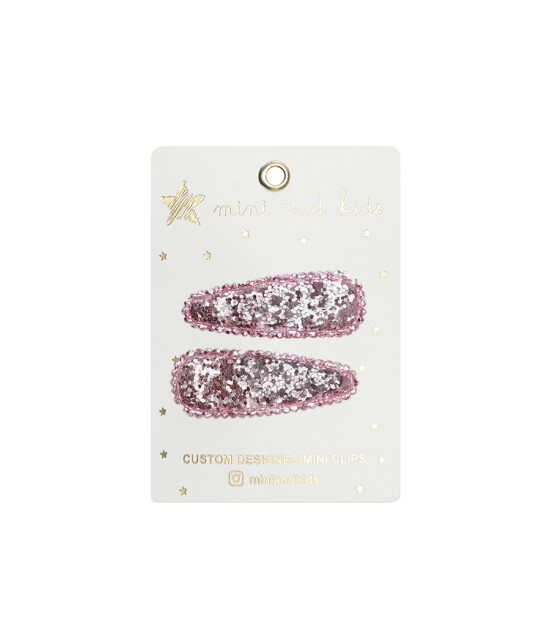 Mini & Kids Mini Klips Toka // Glitter Rose