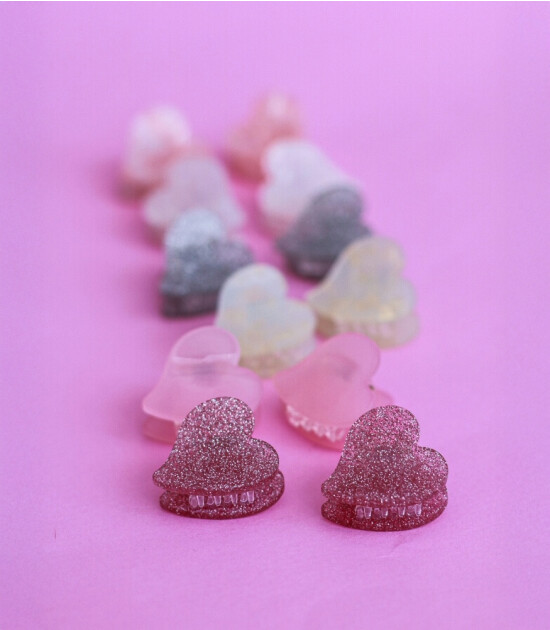 Mini & Kids Mini Kalp Kemik Toka // Pembe
