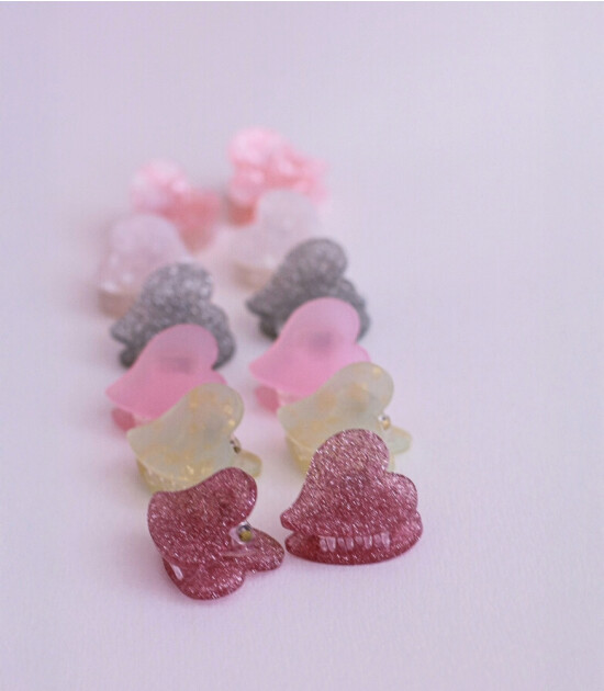 Mini & Kids Mini Kalp Kemik Toka // Pembe