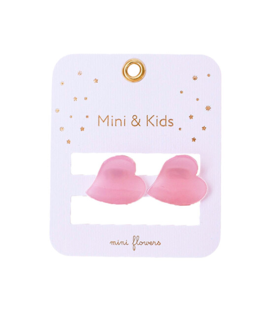 Mini & Kids Mini Kalp Kemik Toka // Pembe