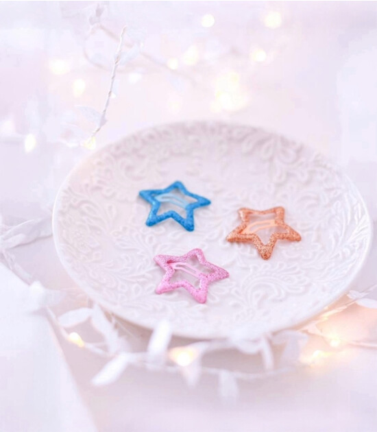 Mini & Kids Mini Yıldız Toka // Glitter Blue