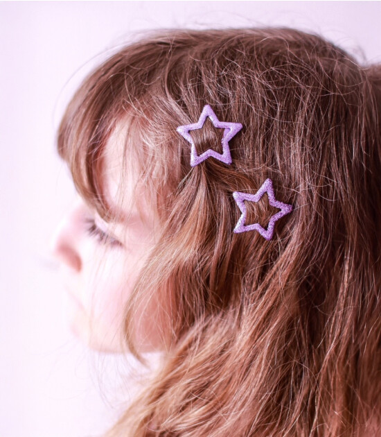 Mini & Kids Mini Yıldız Toka // Glitter Lilac