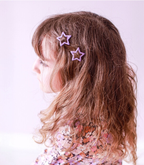 Mini & Kids Mini Yıldız Toka // Glitter Lilac