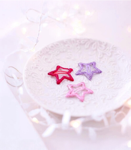 Mini & Kids Mini Yıldız Toka // Glitter Lilac