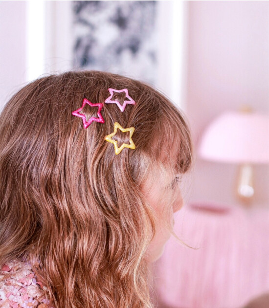 Mini & Kids Mini Yıldız Toka // Glitter Pink