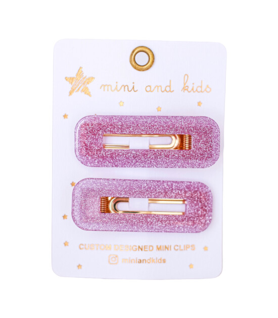 Mini & Kids Uzun Simli Toka // Pink Rectangel