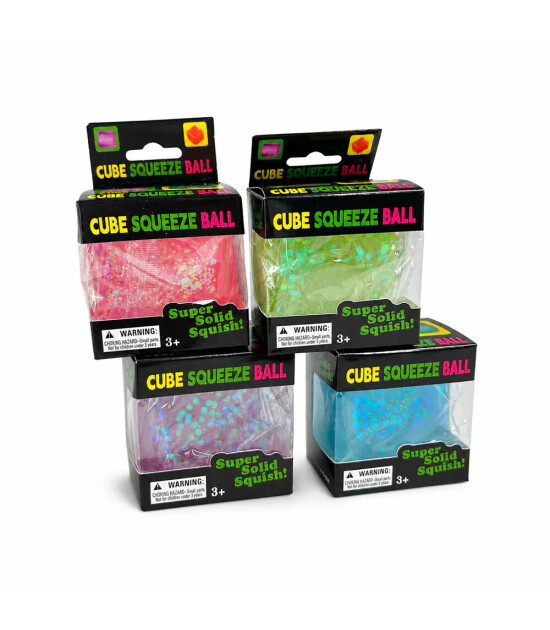 Mini Playlab Cube Squeeze Simli Squishy // Mavi