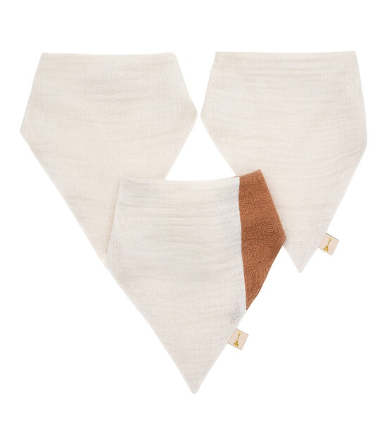 Miniboni M&uuml;slin Fular Set // Ecru