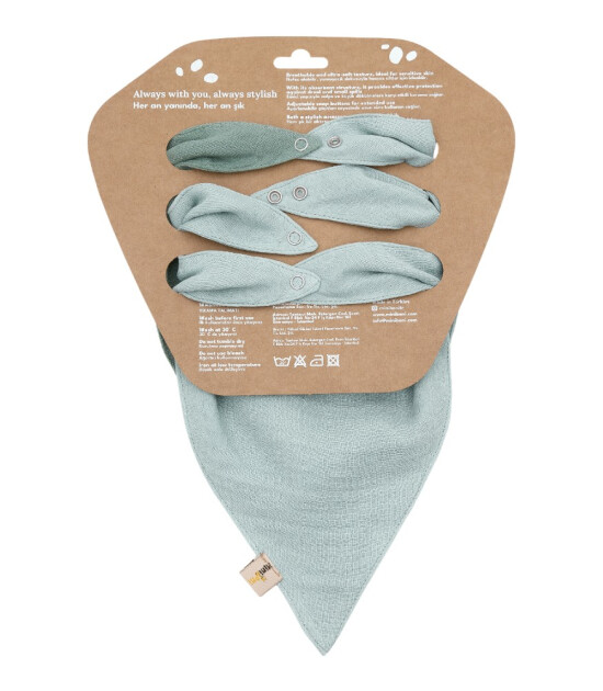 Miniboni M&uuml;slin Fular Set // Mint