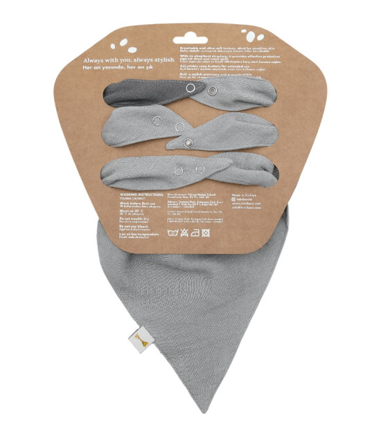 Miniboni M&uuml;slin Fular Set // Grey