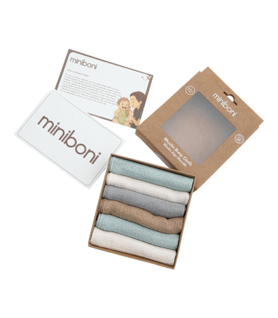 Miniboni M&uuml;slin Ağız Mendili (6 Adet)
