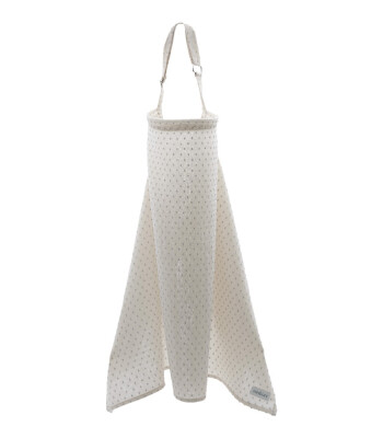 Miniboni Müslin Emzirme Örtüsü // White - Grey