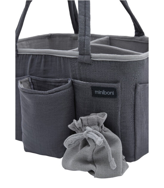 Miniboni Anne Bebek Bakım Organizat&ouml;r &Ccedil;anta // Grey