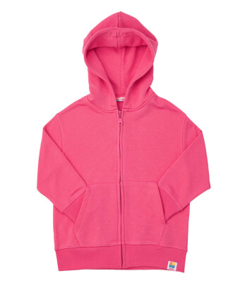 Miniliq Fermuarlı Kapüşonlu Eşofman Üstü // Raspberry