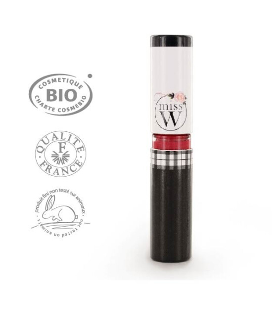 Miss W Organik Sertifikalı Uzun Süreli Kalıcı Lipgloss (No 814 - Raspberry) 6 ml