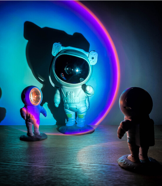 MOB Astronot Projeksiyon Gece Lambası // Mavi