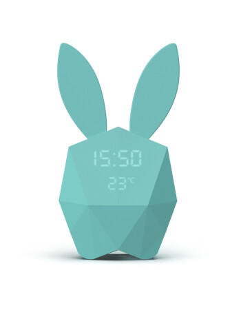 MOB Cutie Tavşan Duvar Saati ve Gece Lambası // Turkuaz