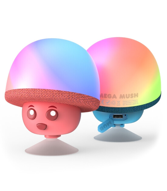 MOB Mega Mush Işıklı Bluetooth Hoparlör // Kırmızı