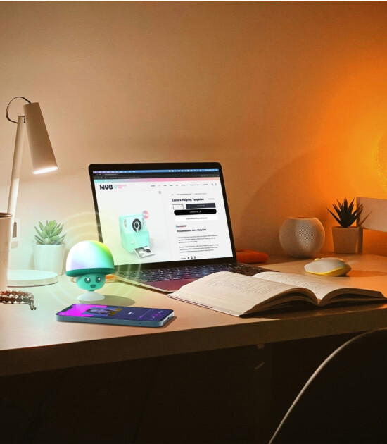 MOB Mega Mush Işıklı Bluetooth Hoparlör // Yeşil