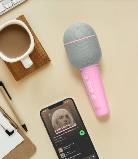 MOB Micro Groovy Bluetooth Karaoke Mikrofon // Pembe