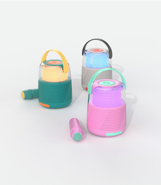 MOB Retro Ses Efektli Mikrofonlu Karaoke // Mavi