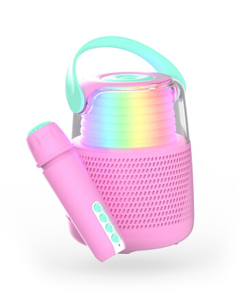 MOB Retro Ses Efektli Mikrofonlu Karaoke // Pembe