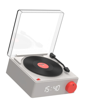 MOB Retro Pikap Bluetooth Hoparlör ve Çalar Saat // Gri