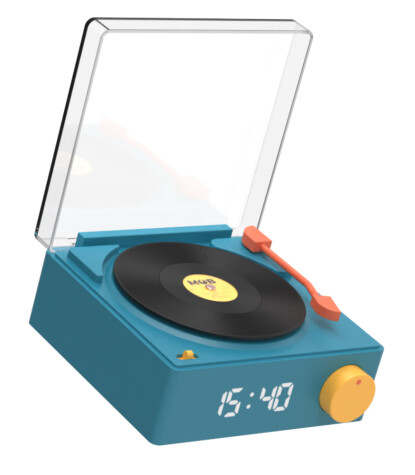 MOB Retro Pikap Bluetooth Hoparlör ve Çalar Saat // Mavi