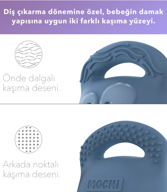 Mochi Monster Diş Kaşıyıcı // Mavi